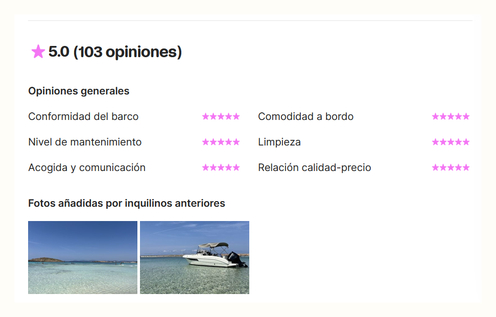 103 reviews on Click&Boat